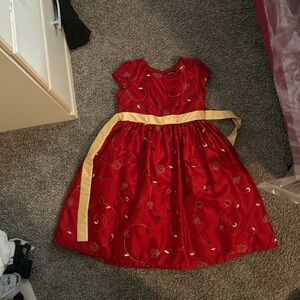 George Kids Red and Gold Dance Costume